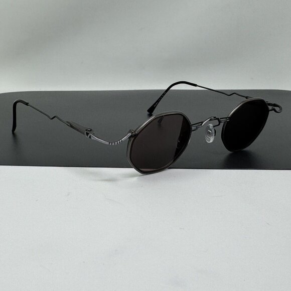 Jonathan Cate Eyeglasses Frames Mayaman 39 [] 28 Gray W Black Stripes Geometric - Picture 2 of 16